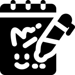 autograph glyph icon. Strong and solid vector icon for websites, mobile interfaces, presentations, and visual branding. High quality and easy to edit.