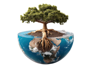 bonsai tree on white background