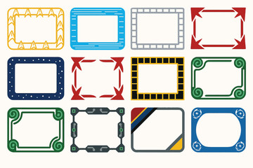 Star Trek Themed Decorative Frames Set with Colorful Borders