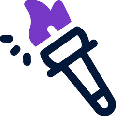 torch duotone icon. Sleek and modern vector icon for websites, mobile apps, marketing materials, and corporate design. Fully scalable and ready to use.