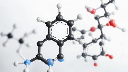 3D rendering of molecule structures