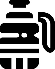 water bottle glyph icon. Strong and solid vector icon for websites, mobile interfaces, presentations, and visual branding. High quality and easy to edit.