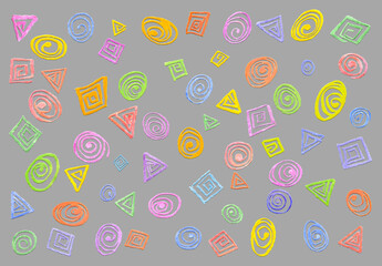 Doodl geometric pattern and abstract backgroundm  or children's wallpaper in positive color