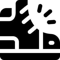 boot glyph icon. Strong and solid vector icon for websites, mobile interfaces, presentations, and visual branding. High quality and easy to edit.