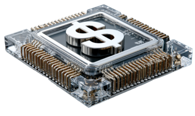 dollar sign on a black