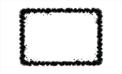 Round Grunge Ink Splatter Frame