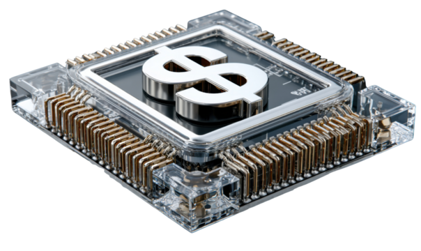 dollar sign on a black