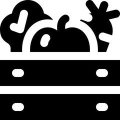 vegetable glyph icon. Strong and solid vector icon for websites, mobile interfaces, presentations, and visual branding. High quality and easy to edit.