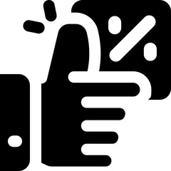 best deals glyph icon. Strong and solid vector icon for websites, mobile interfaces, presentations, and visual branding. High quality and easy to edit.