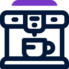 coffee machine duotone icon. Sleek and modern vector icon for websites, mobile apps, marketing materials, and corporate design. Fully scalable and ready to use.