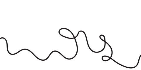 Squiggle Curly Line. Decorative Design Element. vector file illustration.