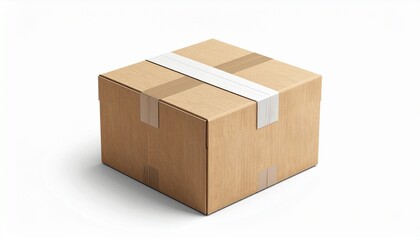 Fototapeta premium Sealed Cardboard Box Secure Packaging for Shipping and Delivery