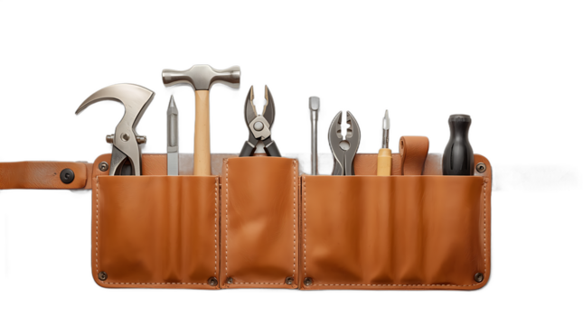 set of tools isolated on white background