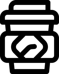 coffee cup line icon. Clean and minimalist vector icon for websites, mobile apps, presentations, and logos. Fully scalable and customizable for any project.