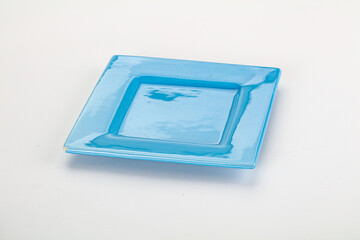 Empty clean color plate dishware