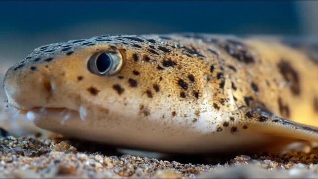Closeup baby shark underwater