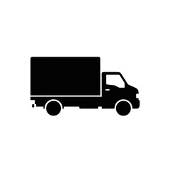 Illustration of a delivery truck, isolated on white background vector design