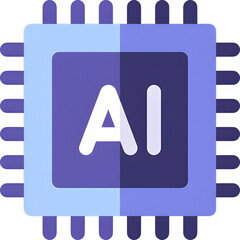 Artificial intelligence icon on modern chip for technology industry concepts and innovation