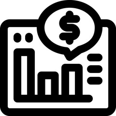 stock market line icon. Clean and minimalist vector icon for websites, mobile apps, presentations, and logos. Fully scalable and customizable for any project.