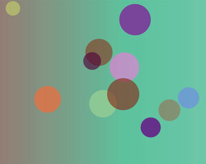 Soft focus colorful circles on a muted gradient background