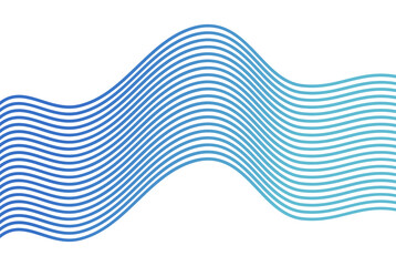 Gradient Wavy Line Abstract Background Design, Colored Curved Wave Pattern for Modern Decoration