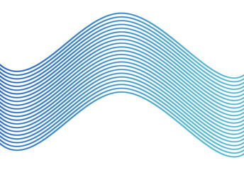 Gradient Wavy Line Abstract Background Design, Colored Curved Wave Pattern for Modern Decoration