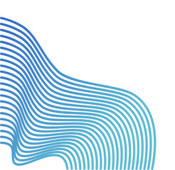 Gradient Wavy Line Abstract Background Design, Colored Curved Wave Pattern for Modern Decoration