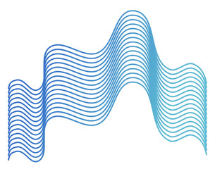 Gradient Wavy Line Abstract Background Design, Colored Curved Wave Pattern for Modern Decoration