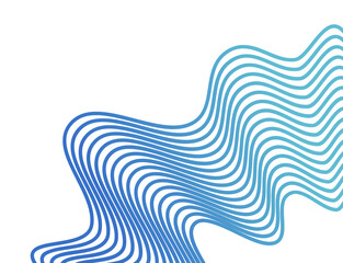 Gradient Wavy Line Abstract Background Design, Colored Curved Wave Pattern for Modern Decoration