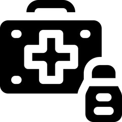 Obraz premium first aid glyph icon. Strong and solid vector icon for websites, mobile interfaces, presentations, and visual branding. High quality and easy to edit.