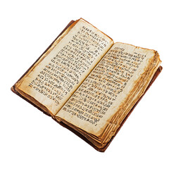 Obraz premium Haggadah The book or guide used to lead the Seder, telling the story of the Exodus and outlining the rituals. full length isolate on transparent background