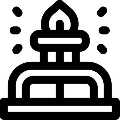 burner line icon. Clean and minimalist vector icon for websites, mobile apps, presentations, and logos. Fully scalable and customizable for any project.