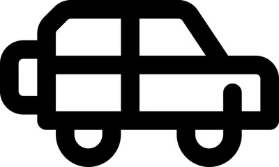 suv car line icon. Clean and minimalist vector icon for websites, mobile apps, presentations, and logos. Fully scalable and customizable for any project.