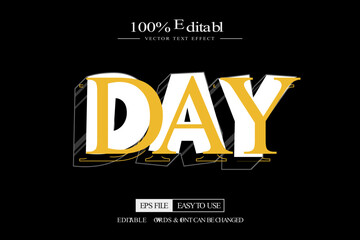 Day yellow simple editable text effect