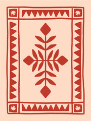 ornament ornate frame illustration pattern seamless floral flora leaf leaves folk