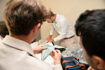 Obraz premium folding a pocket square