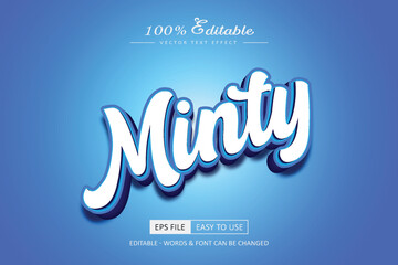 Minty editable text effect