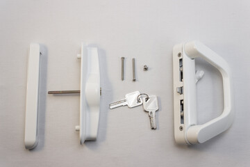 manija para la puerta, Aberturas, herrajes, picaportes de metal, lijas, discos 