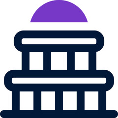 landmark duotone icon. Sleek and modern vector icon for websites, mobile apps, marketing materials, and corporate design. Fully scalable and ready to use.