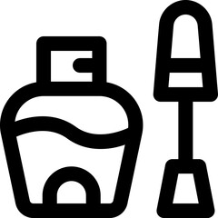 nail polish line icon. Clean and minimalist vector icon for websites, mobile apps, presentations, and logos. Fully scalable and customizable for any project.