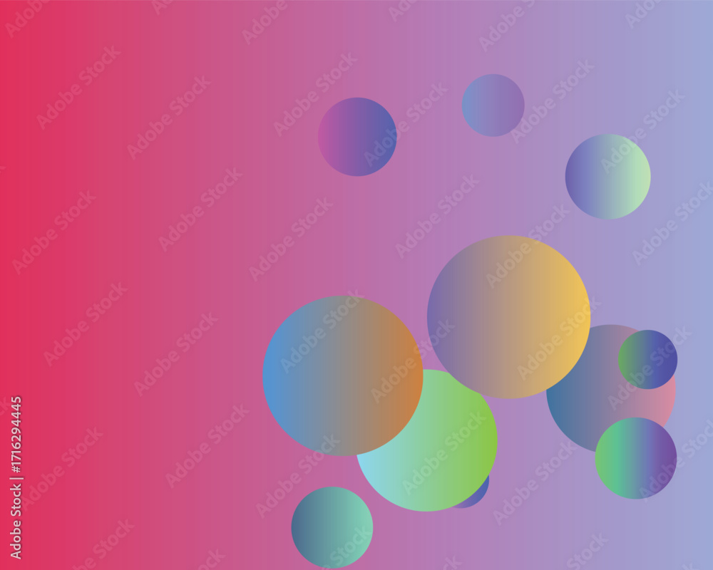 Aufkleber abstract background with colorful spheres and gradient