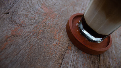 Iced Coffee with Palm Sugar Served in a Glass