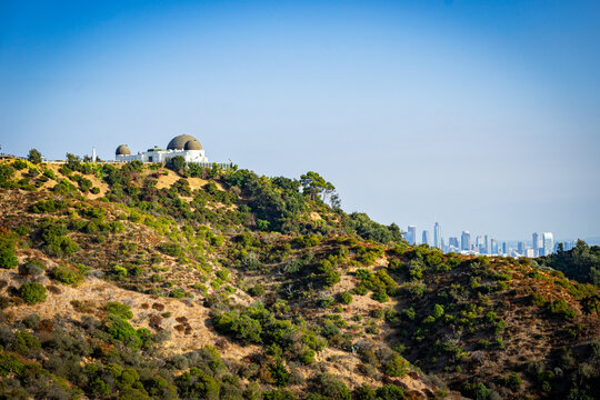 USA, California, Los Angeles, Hollywood Hills, Griffith Observatory, views and landscapes to the Downtown