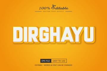 3d style editable text effect