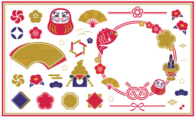 正月のイラストセット(2026年バージョン)