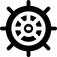 Obraz premium rudder glyph icon. Strong and solid vector icon for websites, mobile interfaces, presentations, and visual branding. High quality and easy to edit.