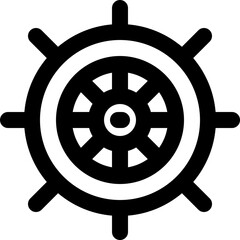 Obraz premium rudder line icon. Clean and minimalist vector icon for websites, mobile apps, presentations, and logos. Fully scalable and customizable for any project.