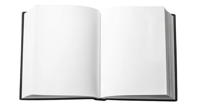 An open blank book resting on a flat surface. its clean pages. symbolizing creativity and potential for writing. with a minimalist background that emphasizes simplicity