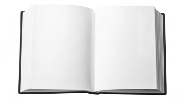 An open blank book resting on a flat surface. its clean pages. symbolizing creativity and potential for writing. with a minimalist background that emphasizes simplicity