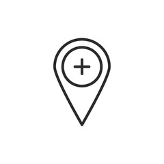 map pointer icon, location or address icon Transparent
